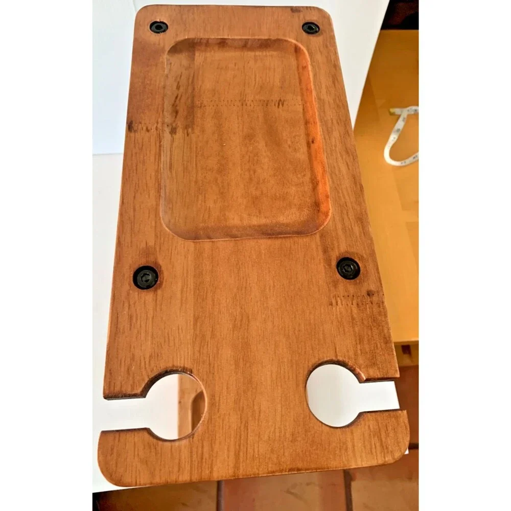 Allcener Wine Rack w/Glass Holder, Countertop Wood Rack w/ Tray 13.5